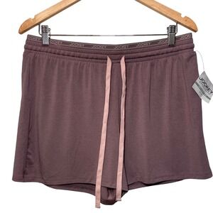 Jockey Generation Women Soft Touch Luxe Pajama Shorts Mauve Purple Large Modal
